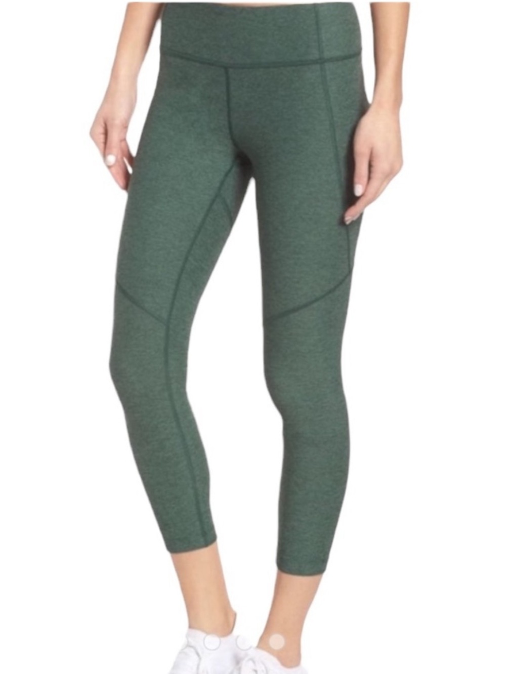 NEW Outdoor Voices 3/4 Warm Up Mid Rise Leggings Hunter Green Small
